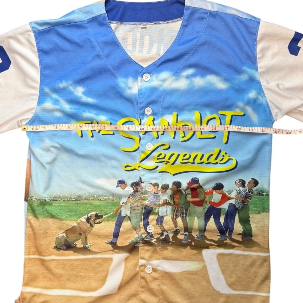 The Sandlot Legends Rodriguez 30‎ Baseball Jersey All Over Print Size S - Picture 7 of 8